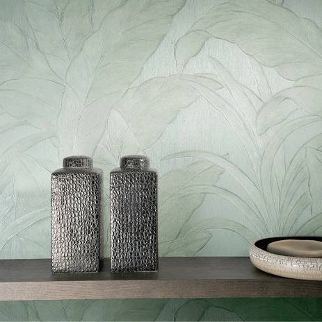 tropical leaves textured wallpaper